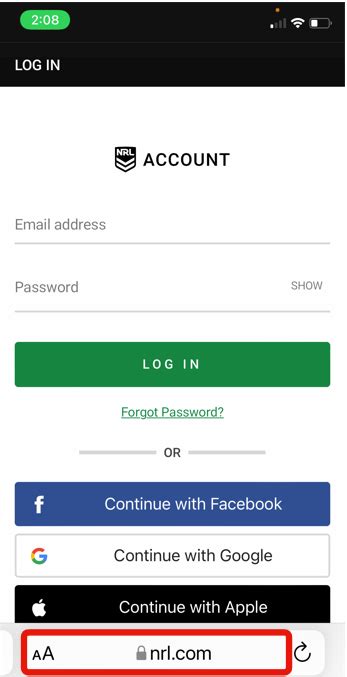 mynrl login